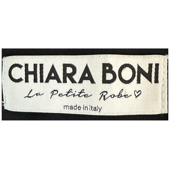 Chiara Boni La Petite Robe Black Halter Evening Gown Dress IT Size 48 US 12 - Picture 5 of 9